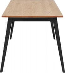 Danish Style Jedálenský stôl Milt, 160 cm, borovica/čierna
