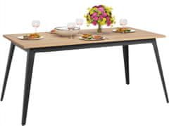 Danish Style Jedálenský stôl Milt, 160 cm, borovica/čierna