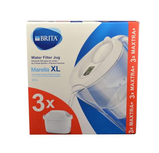 BRITA Marella XL memo biela 3,5 L (vrátane 3 x MX+)