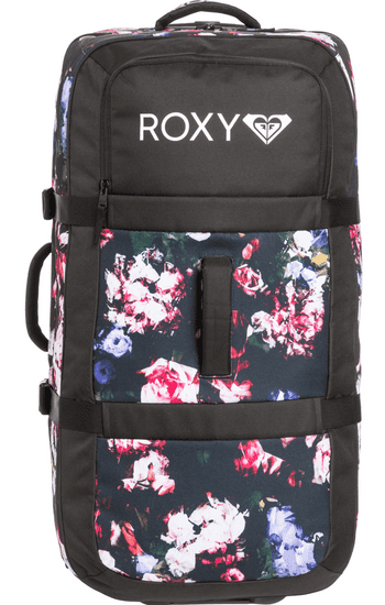 ROXY dámska cestovná taška Long Haul Travel Bag True Black Blooming Party ERJBL03197-KVJ6