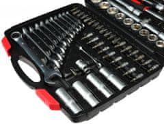 GEKO Gola sada 1/4" a 1/2", 94-dielna s očkoplochými kľúčmi v plastovom kufri, HEIDMAN