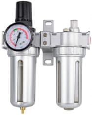 GEKO Regulátor tlaku vzduchu 0_5-10 barov s filtrom a mazaním 1/4 " závit