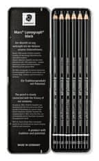 Staedtler Grafitové ceruzky "Mars Lumograph", sada, 6 tvrdosťou, šesťhranná, umelecké 100B G6