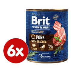 Brit Premium by Nature Pork with Trachea 6 x 800 g
