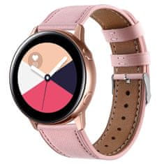 BStrap Leather Italy remienok na Samsung Galaxy Watch Active 2 40/44mm, pink