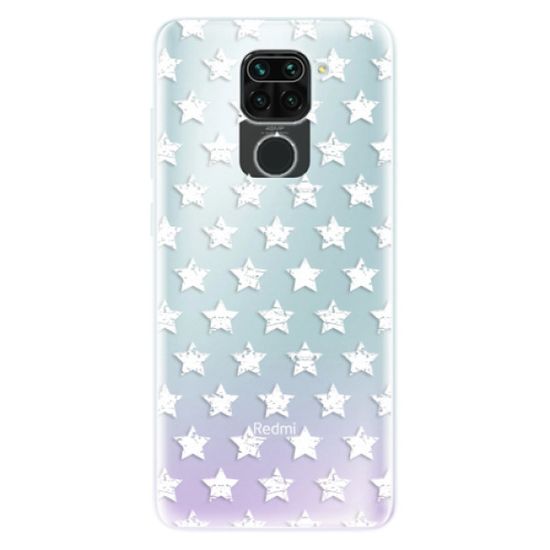 iSaprio Silikónové puzdro - Stars Pattern - white pre Xiaomi Redmi Note 9