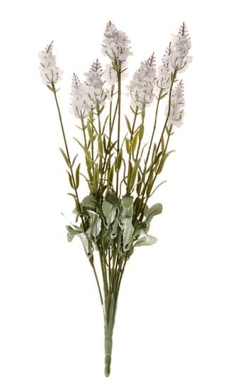 EverGreen Levanduľa x 12, výška 42 cm biela
