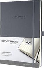 Sigel Exkluzívny zápisník "Conceptum", šedá, A4, linajkový, 97 listov, tvrdé dosky, CO649