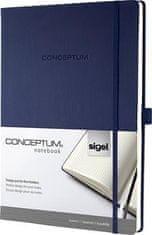 Sigel Exkluzívny zápisník "Conceptum", modrá, A4, štvorčekový, 97 listov, tvrdé dosky, CO646
