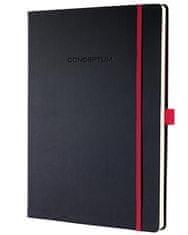 Sigel Exkluzívny zápisník "Conceptum Red Edition", čierno-červená, A4, linajkový, 97 listov, tvrdé dosky, CO661