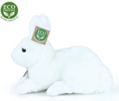 Rappa Plyšový králik biely ležiaci, 23 cm, ECO-FRIENDLY
