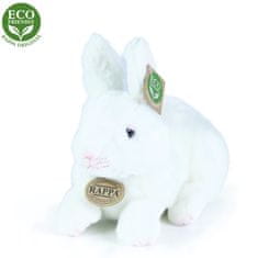 Rappa Plyšový králik biely ležiaci, 23 cm, ECO-FRIENDLY