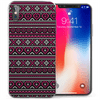 Caseflex Aztec Hearts gumené púzdro pre iPhone X/XS, ružové/čierne