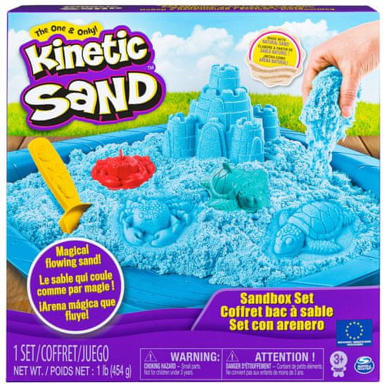 Kinetic Sand Box Sada náradie + 454g modrá