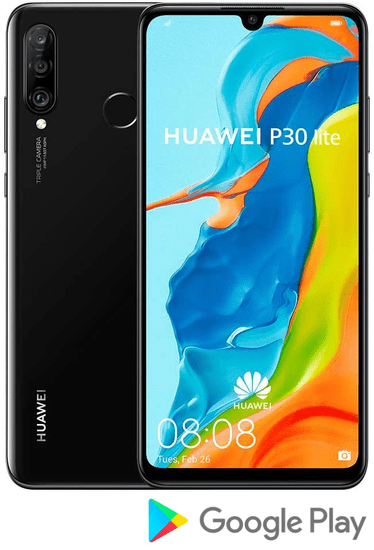 Huawei P30 lite, 4 GB/128 GB, Midnight Black