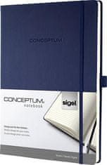 Sigel Záznamná kniha "Conceptum", nočná modrá, A4, linajkový, 194 strán, CO647