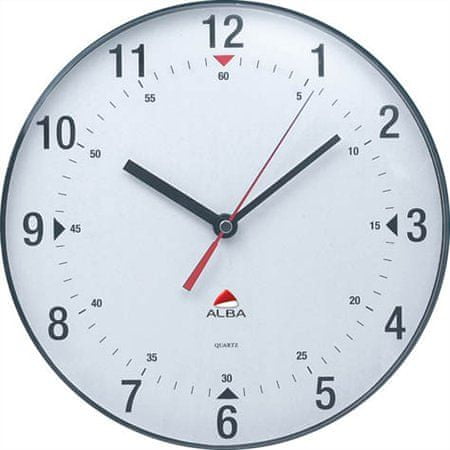 Alba Nástenné hodiny "Classic", šedá, 25cm, HORCLAS