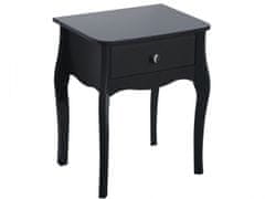 Danish Style Nočný stolík Baroq, 55 cm, čierna