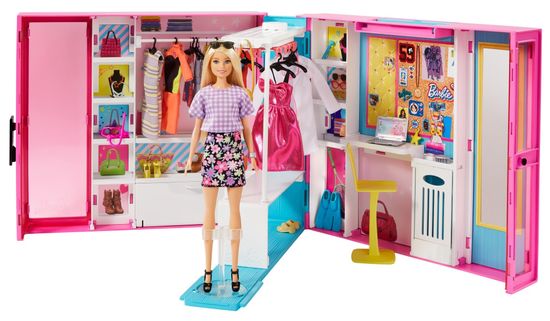 Mattel Barbie Šatník snov s bábikou - rozbalené