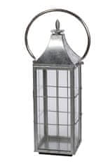 Lene Bjerre Veľká zinková lampáš FIOLINE, šedá, výška 80 cm