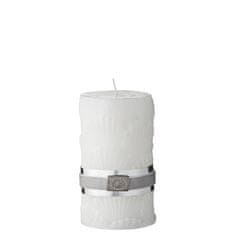 Lene Bjerre Dekoratívne sviečka SHELL s dekorom mušle, biela, veľkosť M, horí 65 hodín