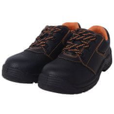 Vidaxl Čierne bezpečnostné topánky, veľkosť 46, kožené
