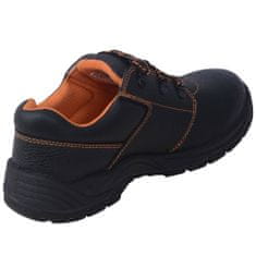 Vidaxl Čierne bezpečnostné topánky, veľkosť 46, kožené