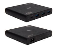 MAX Nabíjačka MWC6400B, 90W so 4 výstupmi - 1x USB-C PowerDelivery + 3x USB-A QC 3.0