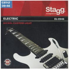 Stagg EL-0946, sada strún pre elektrickú gitaru, Custom light