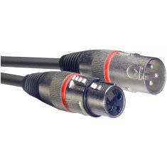 Stagg SMC1 RD, mikrofónny kábel XLR/XLR, 1m, červené krúžky