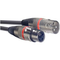 Stagg SMC1 RD, mikrofónny kábel XLR/XLR, 1m, červené krúžky