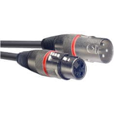 Stagg SMC10 RD, mikrofónny kábel XLR/XLR, 10m, červené krúžky