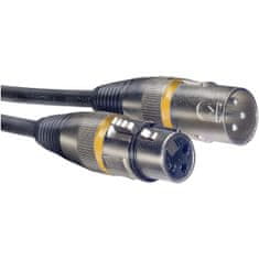 Stagg SMC3 YW, mikrofónny kábel XLR/XLR, 3m, žlté krúžky