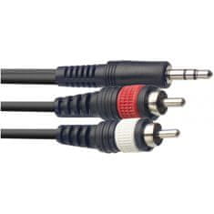 Stagg SYC1 / MPS2CM E, kábel mini stereo JACK / 2x RCA, 1m