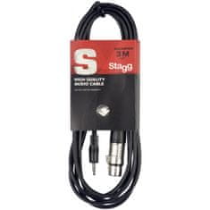 Stagg SAC3MPSXF, kabel XLR/mini JACK, 3m