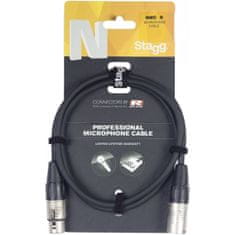 Stagg NMC3R, mikrofónny kábel XLR / XLR, 3m