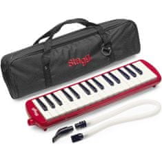 Stagg MELOSTA32 RD, klávesová harmonika, červená