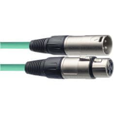Stagg SMC3 CGR, mikrofónny kábel XLR/XLR, 3m, zelený