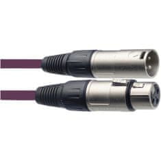 Stagg SMC6 CPP, mikrofónny kábel XLR/XLR, 6m, fialový