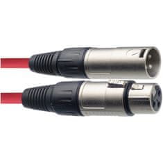 Stagg SMC6 CRD, mikrofónny kábel XLR/XLR, 6m, červený