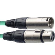 Stagg SMC6 CGR, mikrofónny kábel XLR/XLR, 6m, zelený