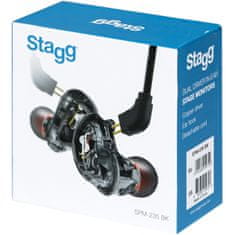 Stagg SPM-235 BK, in-ear slúchadlá, čierna