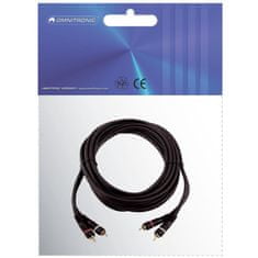 Omnitronic Kábel CC-100, prepojovací kábel 2x 2 RCA zástrčka HighEnd, 10m
