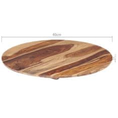 Vidaxl Stolová doska, drevený masív sheesham, okrúhla 15-16 mm, 40 cm