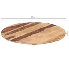 Vidaxl Stolová doska, drevený masív sheesham, okrúhla 25-27 mm, 50 cm