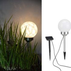 Vidaxl HI Solárna guľová záhradná lampa LED, otočná, 15 cm