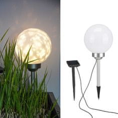 Vidaxl HI Solárna guľová záhradná lampa LED, otočná, 20 cm