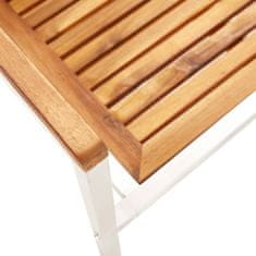 Vidaxl Záhradné stoličky s vankúšmi 2 ks masívne akáciové drevo a oceľ
