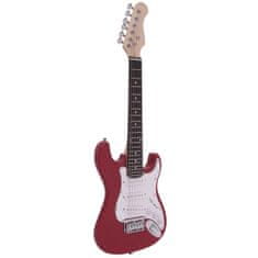 Dimavery J-350, elektrická gitara pre deti, červená