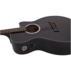 Dimavery AW-400, elektroakustická gitara typu Folk, čierna